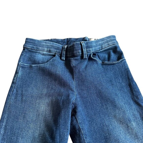 Acne Studios Skin Used Blue Skinny Jeans Dark Wash Zip Back Size 25 Women's - Picture 4 of 12